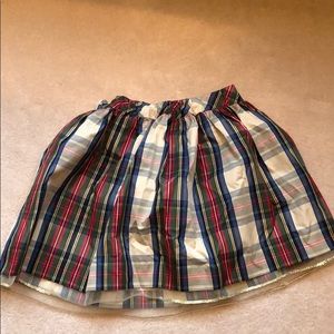 Crewcuts plaid taffeta skirt
